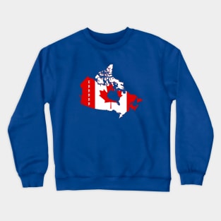 Canada flag & map Crewneck Sweatshirt